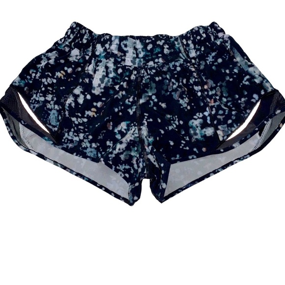 Lululemon Hotty Hot Short II Pixel Haze Multi Black Black Running Size 4 - Picture 4 of 7